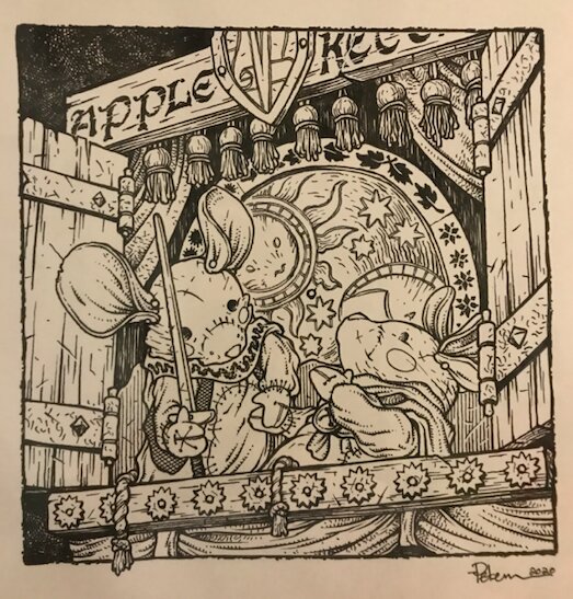 David Petersen, Théâtre de marionnettes Mouse Guard - Illustration originale