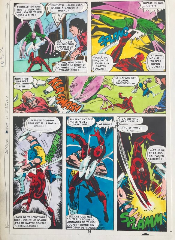 studios aredit, Daredevil et le scarabé pl 16 - Mise en couleur