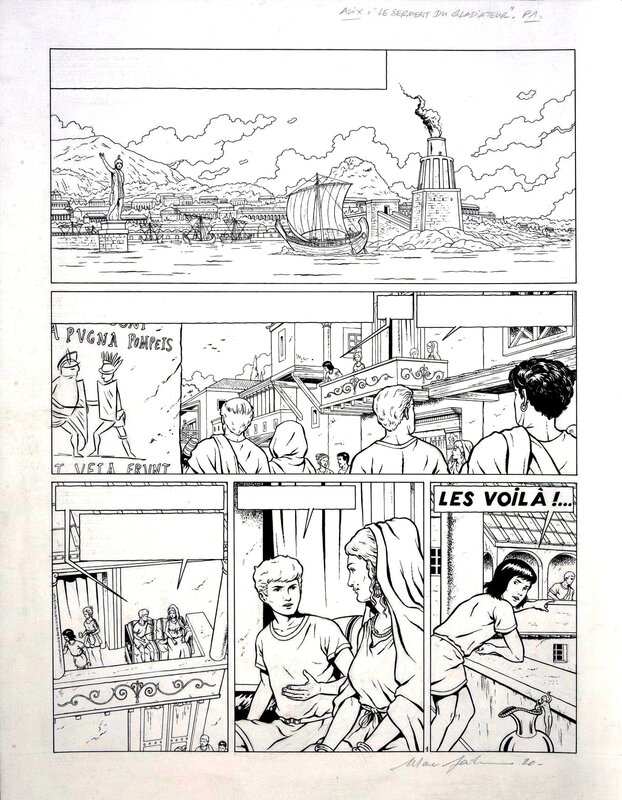 Marc Jailloux, Jacques Martin, Alix - Retour à Pompéi - Planche originale