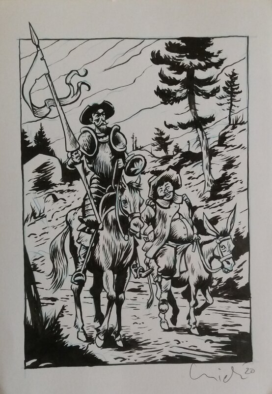 Erik Kriek, Don Quijote & Sancho - Original Illustration