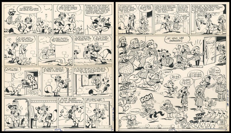 1966 - Gotlib - Jujube et Gai-Luron - Cocktail au Journal Vaillant - Comic Strip