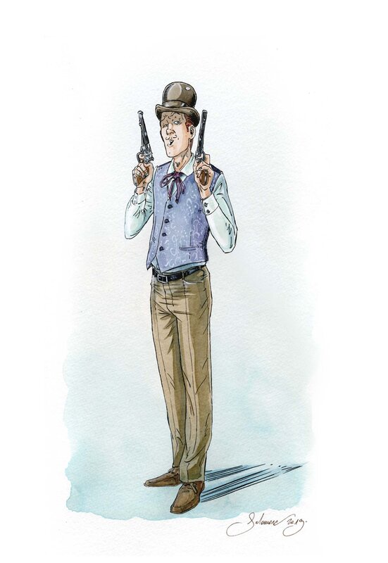 Byron flingues par Paul Salomone - Illustration originale