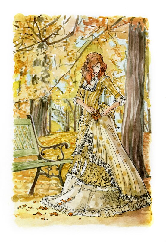 Margot Automne by Paul Salomone - Original Illustration