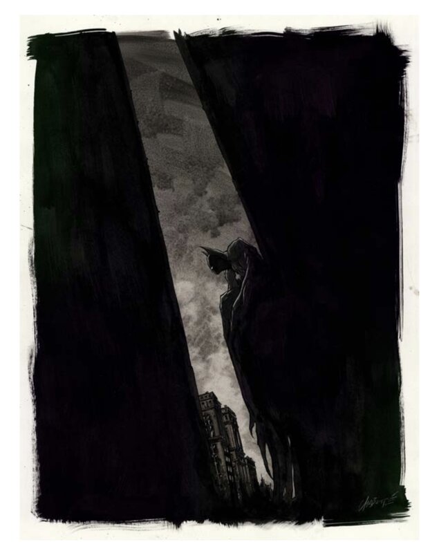 Hommage à Batman par Christophe Chabouté - Illustration originale