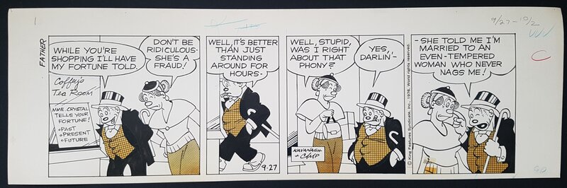 Bill Kavanagh, George McManus, Bringing Up Father (La Famille Illico) - planche strip 9 27 - Planche originale