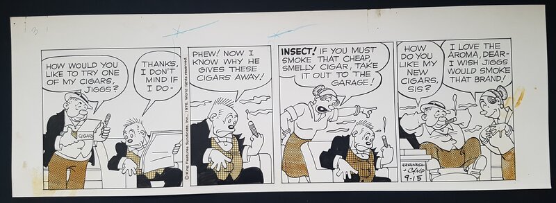 Bill Kavanagh, George McManus, Bringing Up Father (La Famille Illico) - planche strip 9 15 - Comic Strip