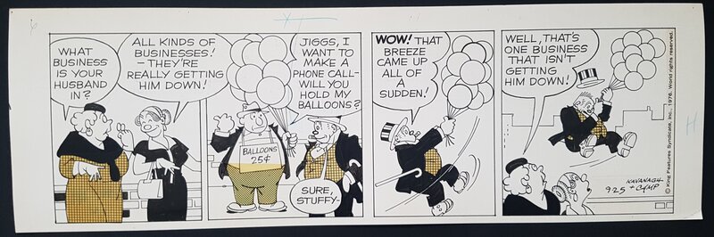 Bill Kavanagh, George McManus, Bringing Up Father (La Famille Illico) - planche strip 9 25 - Comic Strip