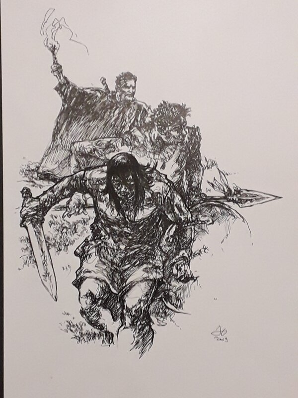 Conan by David Bulle - Original Illustration