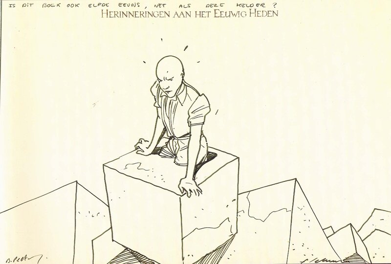François Schuiten, Herinneringen aan het eeuwig heden - dedicace - Original art