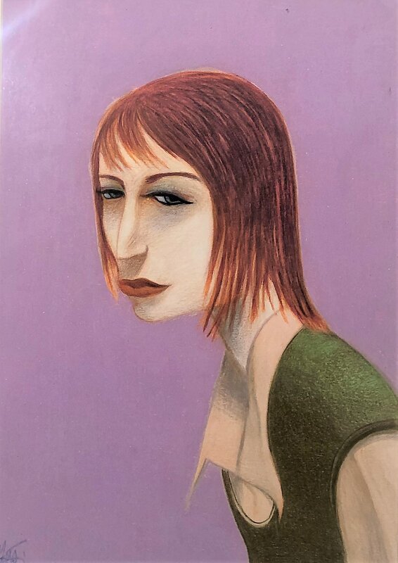 Portrait de femme par Lorenzo Mattotti - Illustration originale