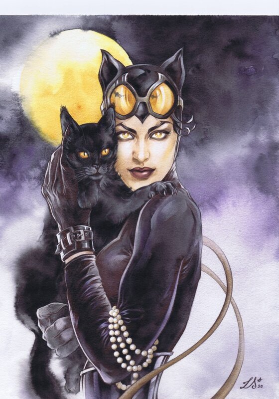 Catwoman par Lavaud - Illustration originale