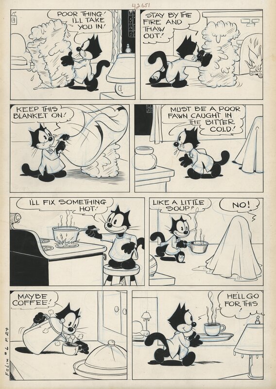 Felix the cat par Otto Messmer - Planche originale