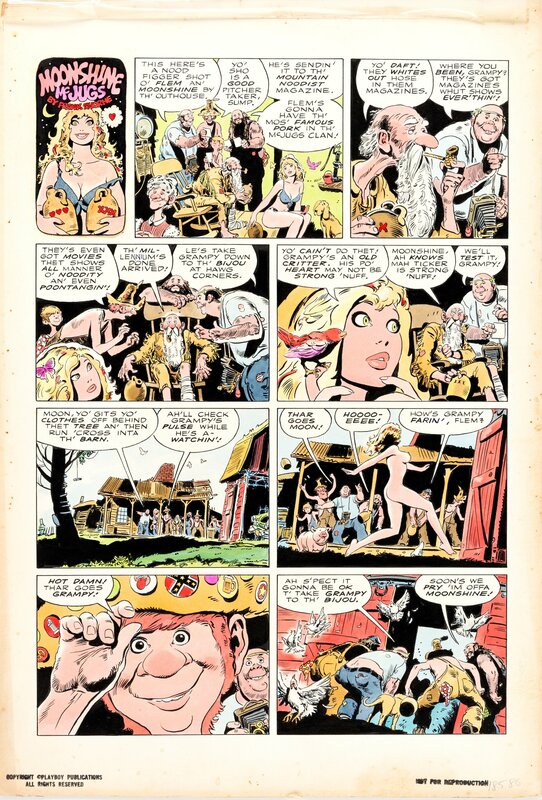 Frank Thorne, Moonshine McJugs page - Comic Strip