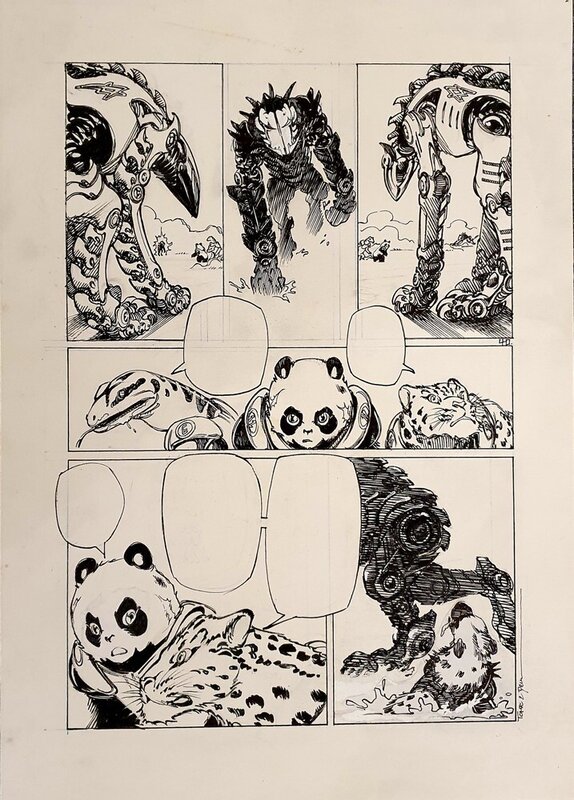 En vente - Dan Verlinden, Tome, Dan - planche originale Rages - Planche originale
