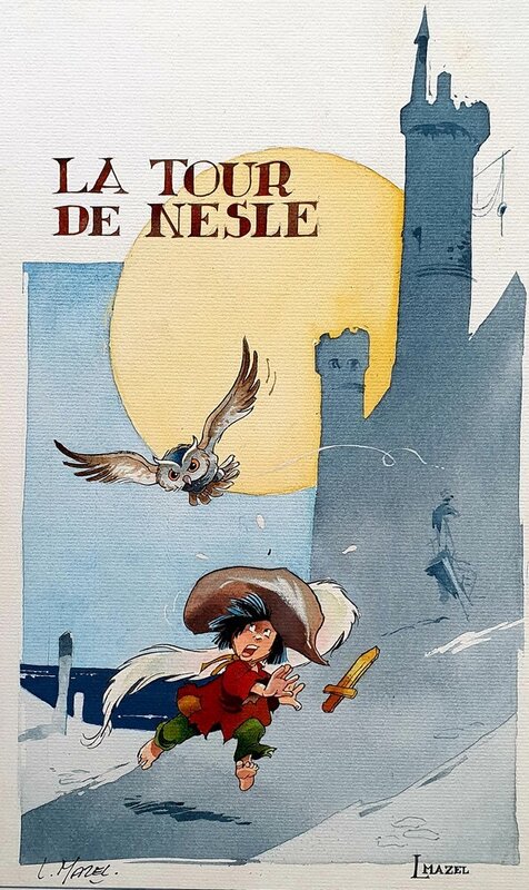 En vente - Mazel, Les mousquetaires - La tour de Nesle - Illustration originale