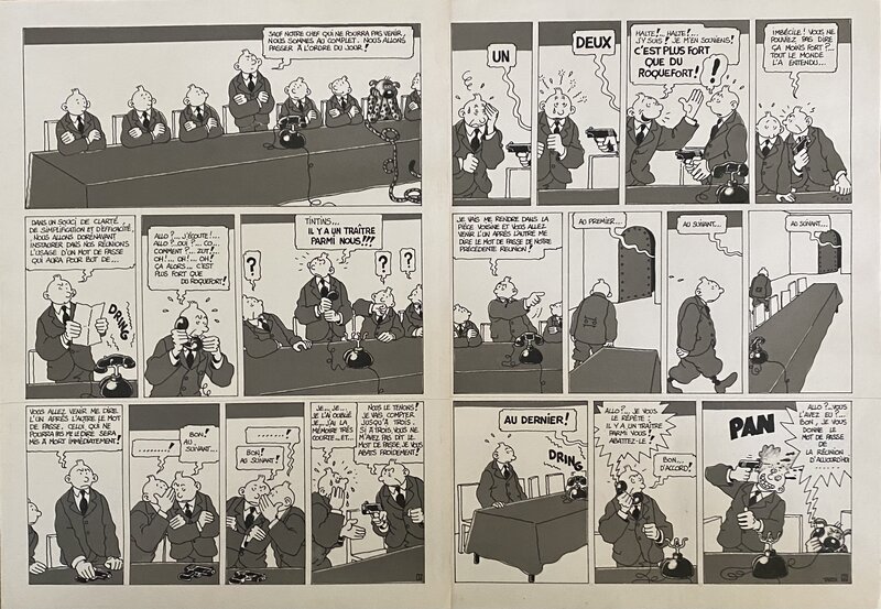 Jacques Tardi, ( A Suivre ) Spécial Hergé - Planche originale