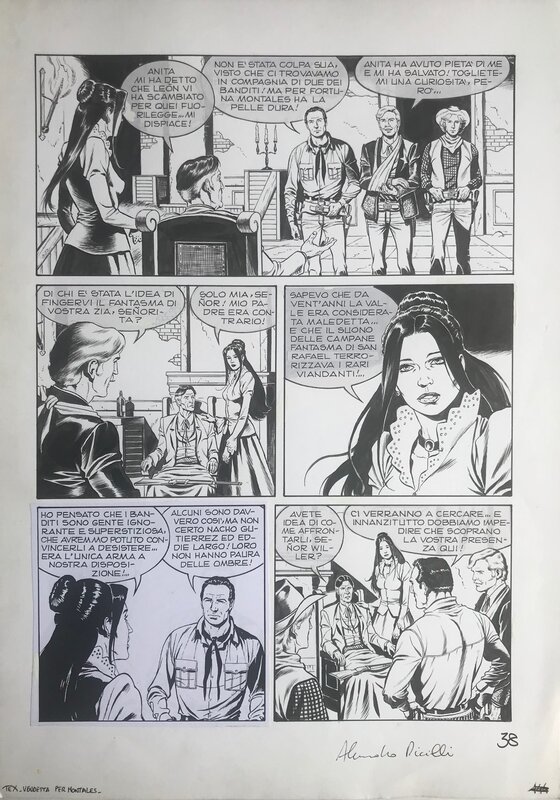 Alessandro Piccinelli, Tex - Le campane di San Rafael pl 38 - Comic Strip