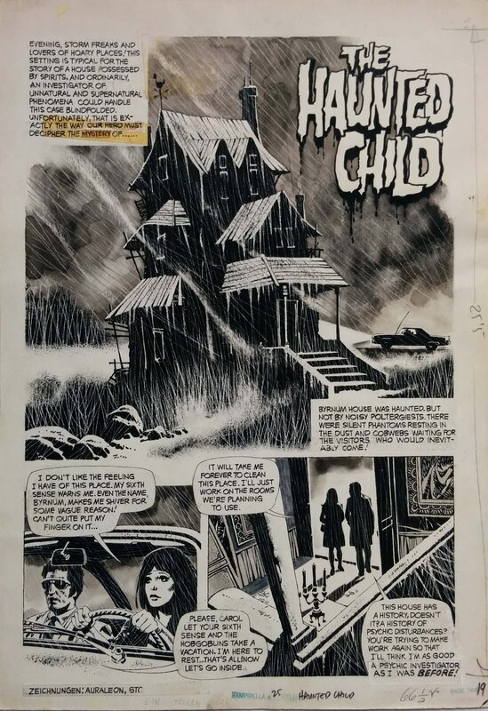 Rafael Auraleón, Auraleon, Haunted Child splash page (Vampirella #25) - Comic Strip