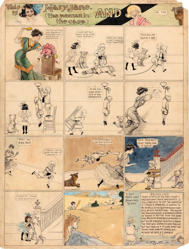 Buster Brown 1912 by Richard Outcault - Comic Strip