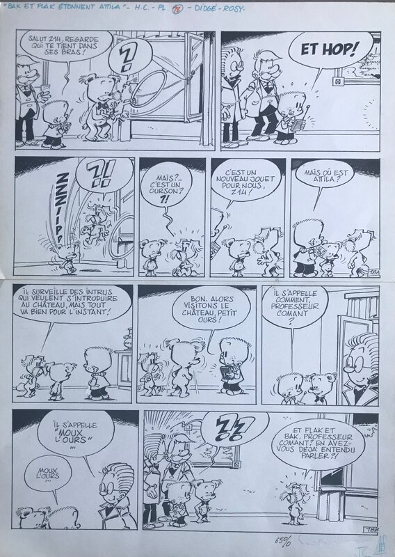 Didgé, Maurice Rosy, Bak et Flak étonnent Attila pl 18 - Planche originale