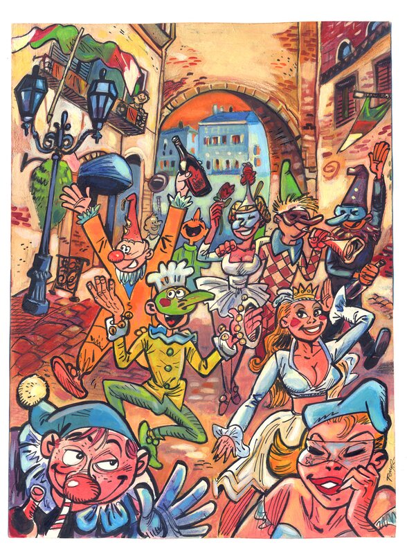 Carnaval by Toni Radev - Original Illustration