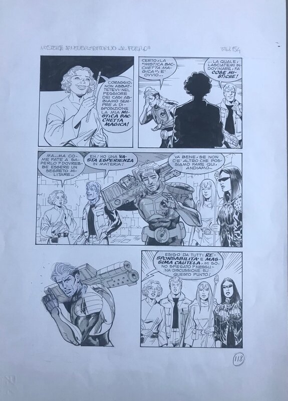 Gino Vercelli, Martin Mystère et Nathan Never n° 2 pl 118 - Planche originale