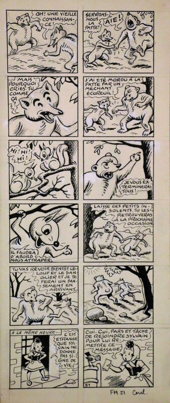 Sylvain et Sylvette par Maurice Cuvillier - Planche originale