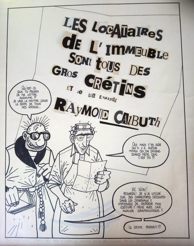 Raymond Calbuth par Tronchet - Planche originale