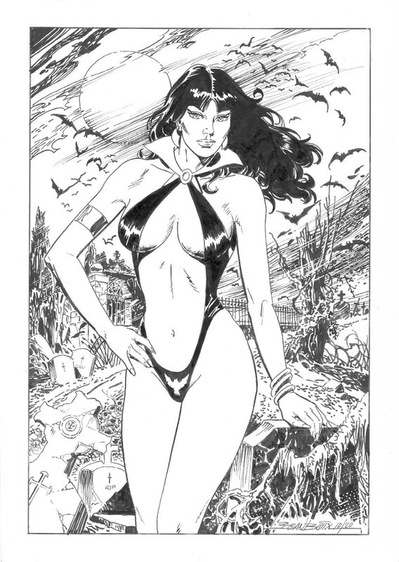 Vampirella par Joan Boix - Illustration originale