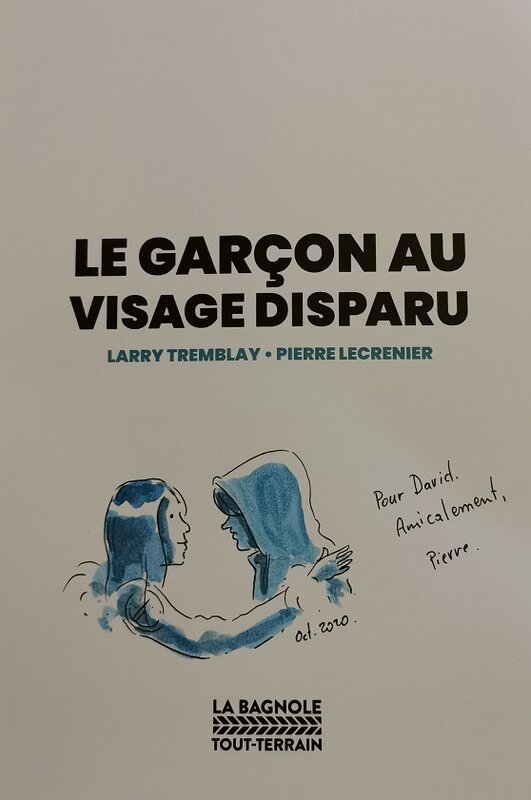 Pierre Lecrenier, Le garçon au visage disparu - Dédicace