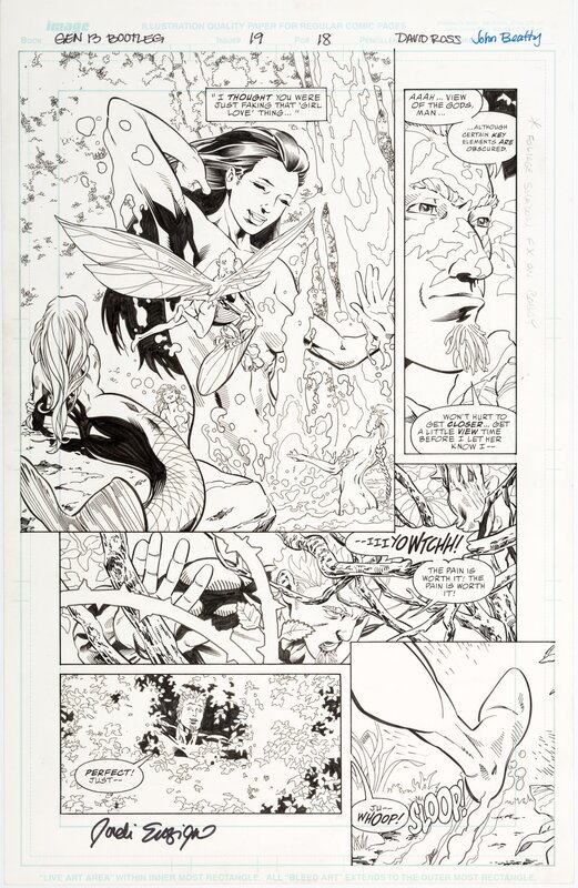 Dave Ross, John Beatty, Jordi Ensign, Gen13 Bootleg #19 p18 - Planche originale