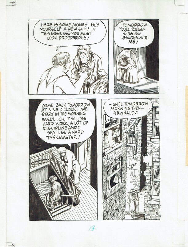 En vente - Will Eisner, Contract with God-Street singer-14 - Planche originale