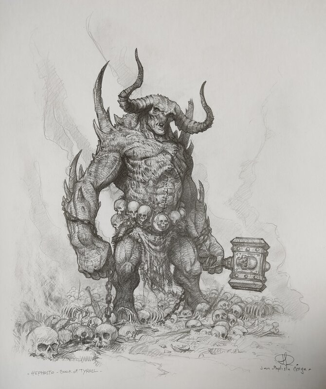 Jean-Baptiste Monge - Diablo - Hephasto The Armorer - Illustration originale