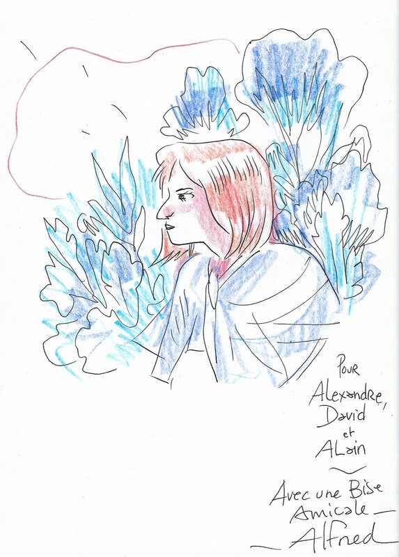 Alfred, Dédicace sur l'album Castelmaure - Sketch