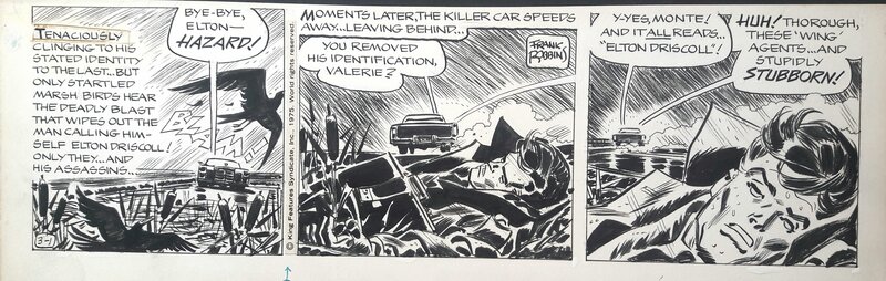 Frank Robbins, Johnny Hazard, strip 3-1, 1975 - Planche originale