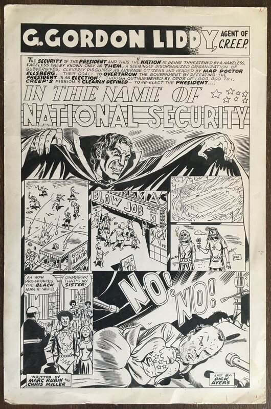 Dick Ayers, G. Gordon Liddy : Agent of C.R.E.E.P. - Planche originale