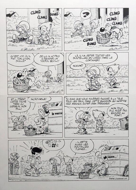 Jean Bastide, Christophe Cazenove, Jean Roba, Boule et Bill - T.39 Y a d'la promenade dans l'air - gag n°1624 - Comic Strip