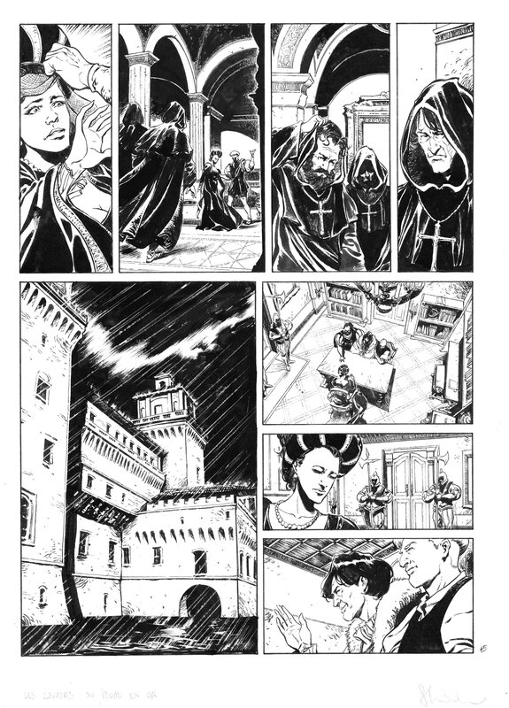 Les Savants T1 p.45 par Stefano Carloni - Planche originale