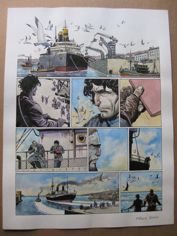 Enrique Breccia, Les Sentinelles  planche 61 tome 3 AVRIL 1915 YPRES - Planche originale