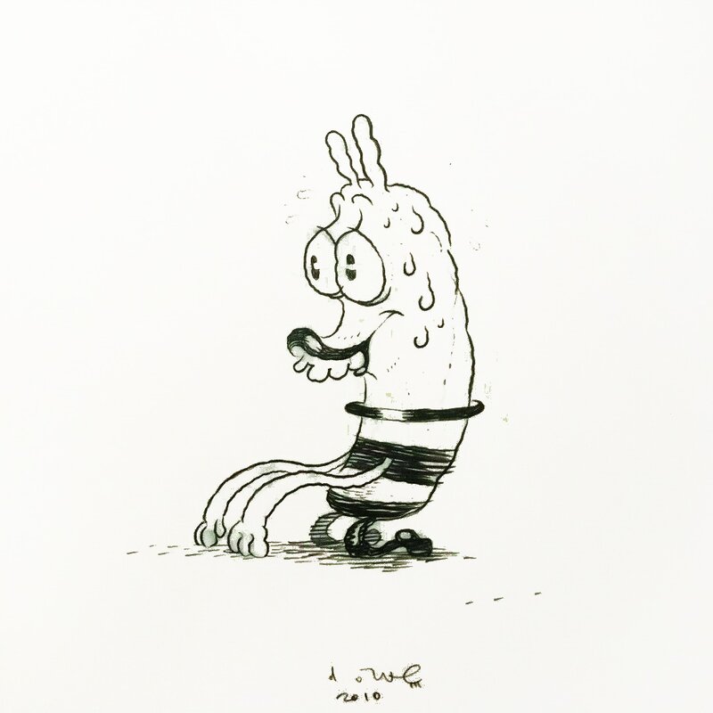 Bonhomme cornichon by Dave Cooper - Original Illustration