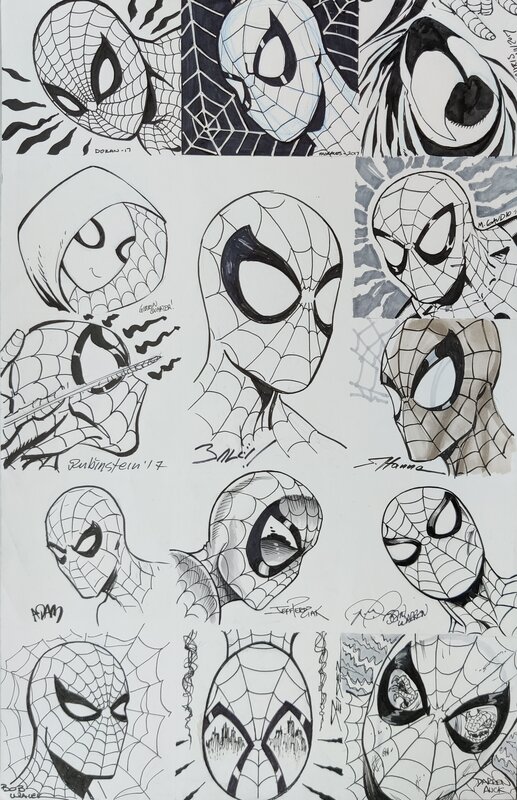 Scott Hanna, Joe Rubinstein, Mark Bagley, Bob Wiacek, Mark Morales, Amazing Spider-Man Jam - 14 artists - Illustration originale