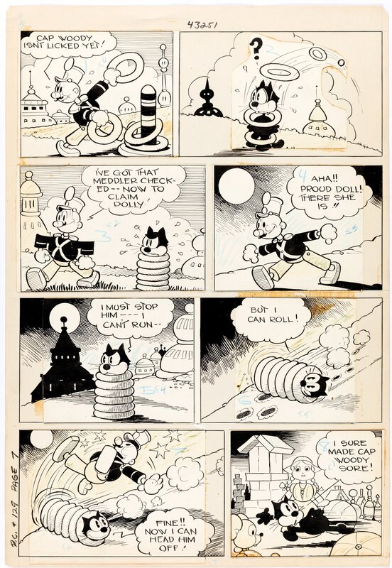 Popular Comics #129 by Otto Messmer - Comic Strip