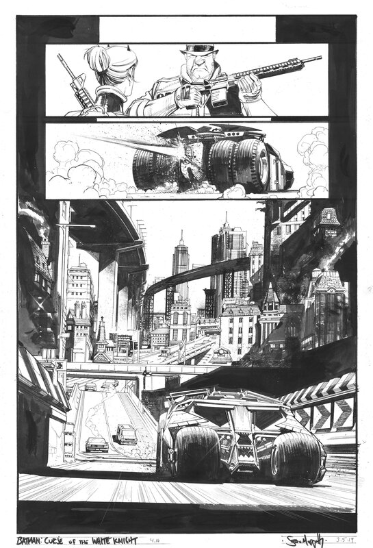 Sean Murphy, Batman - Curse of the White Knight #4 P16 - Planche originale