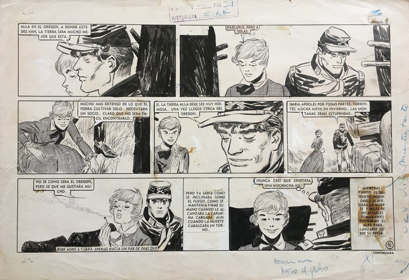 Planche Sgt. Kirk par Hugo Pratt, Hector Oesterheld - Planche originale