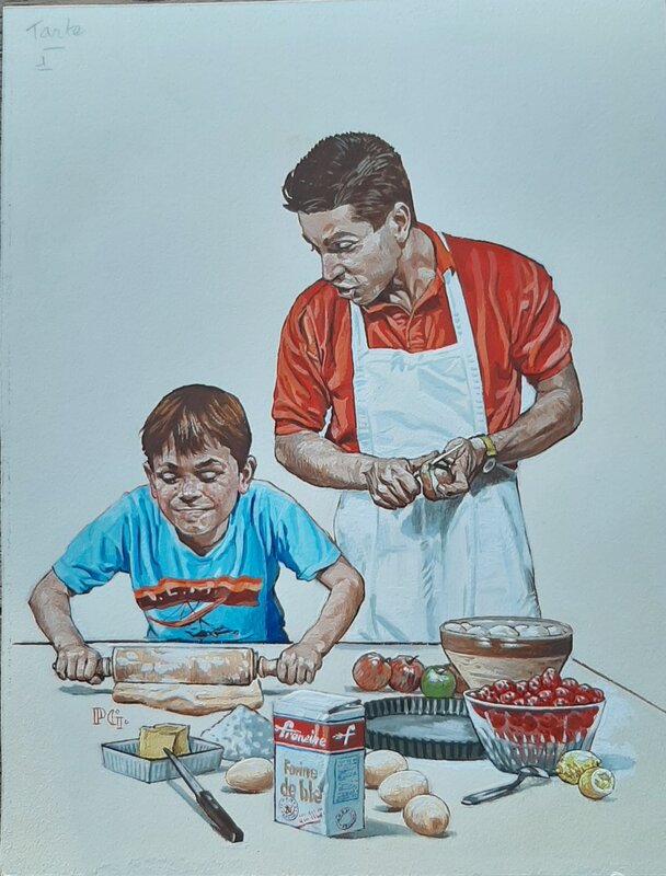 En vente - Publicité Farine par Peter Glay - Planche originale