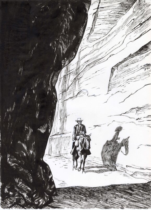 En vente - Christophe Blain, Jean Giraud, Jean-Michel Charlier, 2019 - Blueberry : Amertume Apache * - Couverture originale