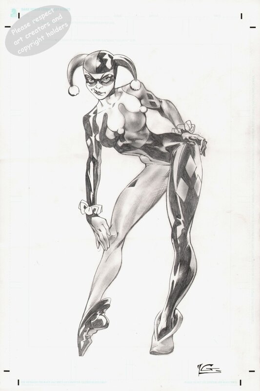 Displeased Harley Quinn by Yvel Guichet - Original Illustration