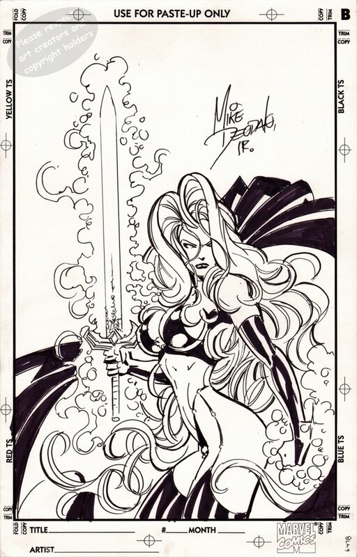 Lady Death pinup by Mike Deodato Jr. - Original Cover