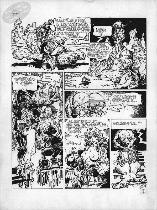 Lorna and her Robot ch.13 p.03 by Alfonso Azpiri - Planche originale