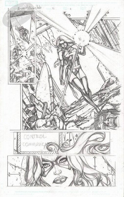 Ms. Marvel #30 p.01 by Adriana Melo - Planche originale